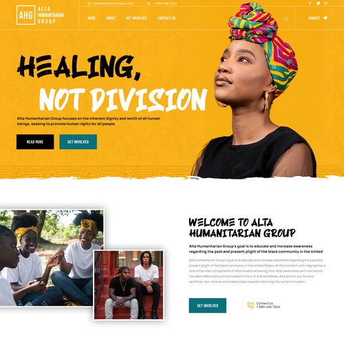 Community website with the title 'Alta Humanitarian Group'