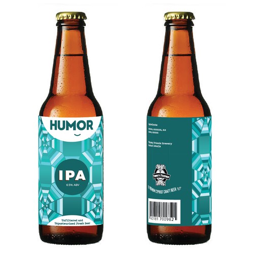 Geometric label with the title 'Label for craft beer'