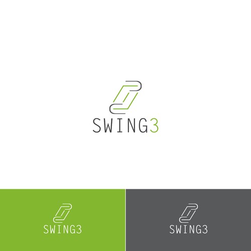 Golf brand with the title 'Masculin and fresh logo for Swing3'