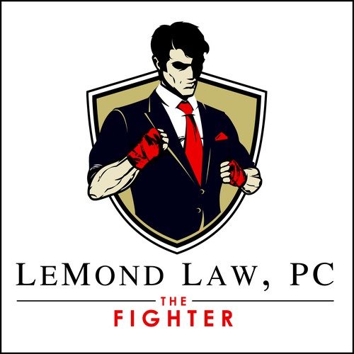 Suit design with the title 'THE FIGHTER'