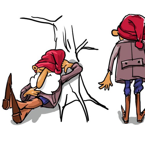 Image illustration with the title 'gnomes ARe real!'