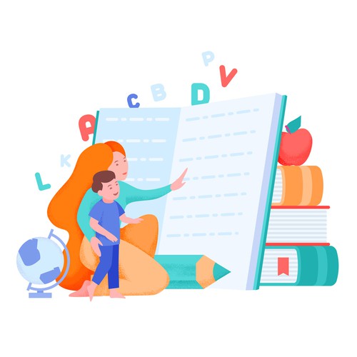 Education artwork with the title 'Illustrations for website'