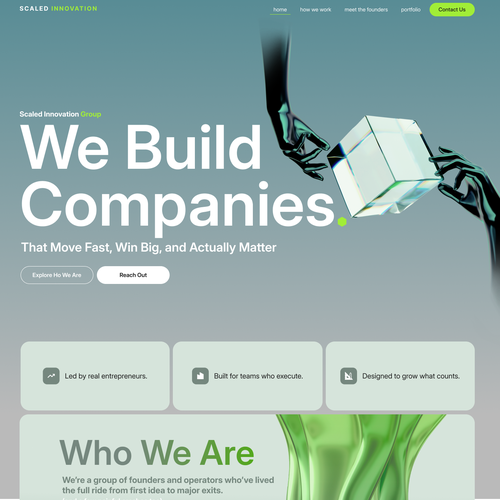 Website with the title 'Web- Design for a Growth-Focused Advisory'