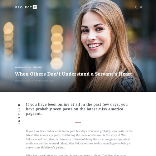Nonprofit website with the title 'Minimalist Blog Design '