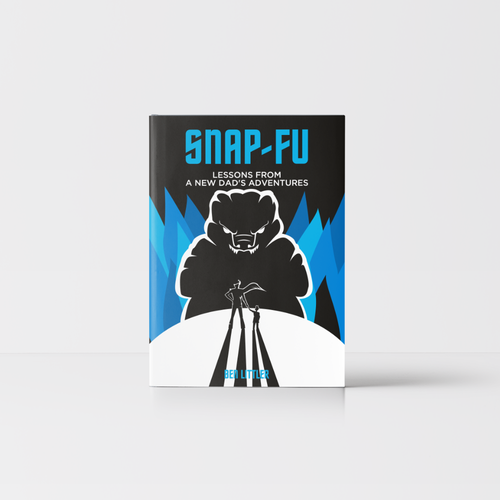 Blue book cover with the title 'Book Cover Design'