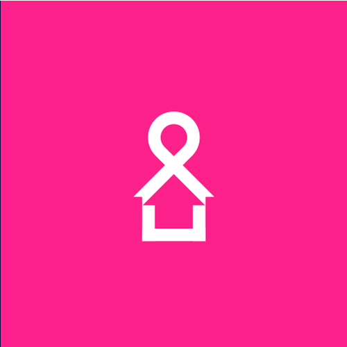 Home design with the title 'Pink ribbon + Home'