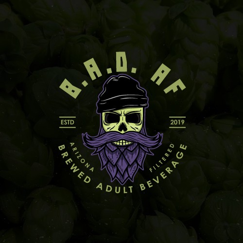 Edgy logo with the title 'Edgy logo design for adult drink.'