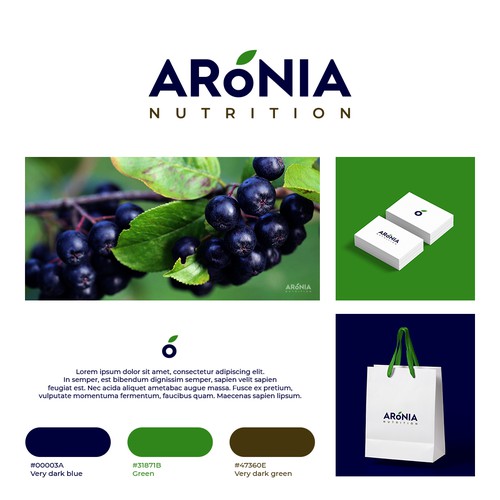 Berry design with the title 'ARONIA NUTRITION'