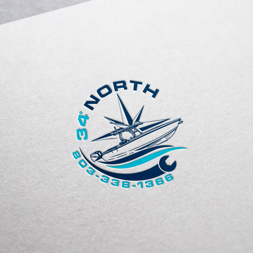 Marine logo with the title 'Boat repair Business logo'
