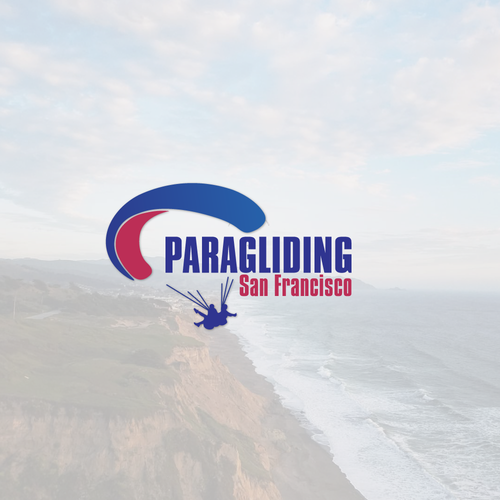 Parachute design with the title 'paragliding logo'