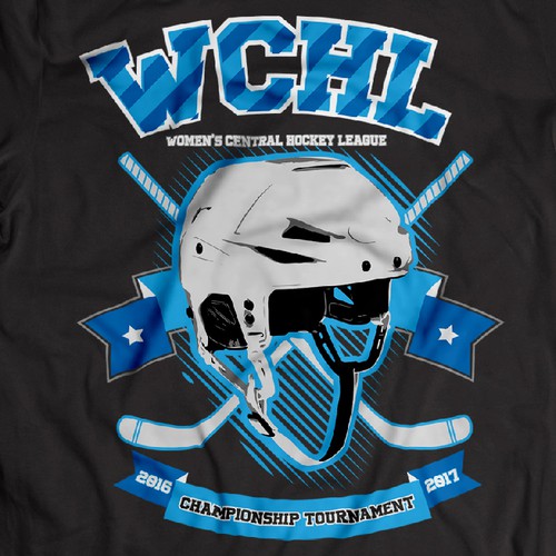 Hockey t-shirt with the title 'Illustration T-Shirt for Hockey Championship'
