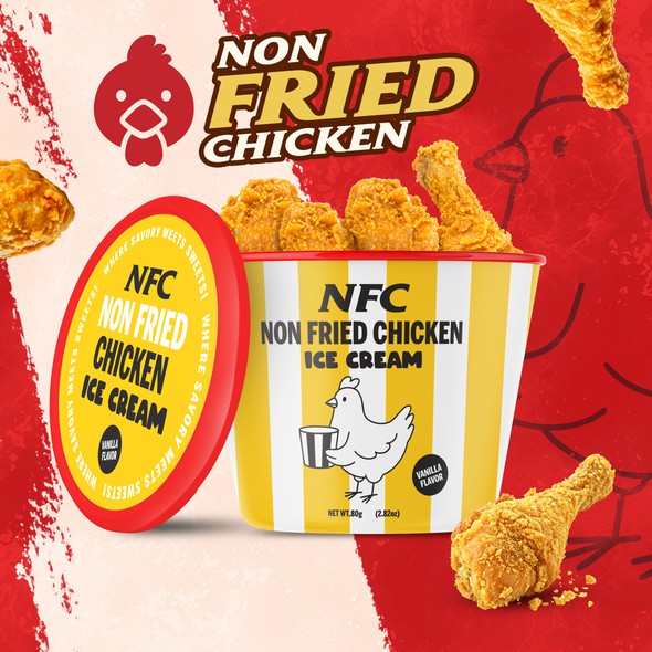 Packaging with the title 'Ice Cream Bucket Design'