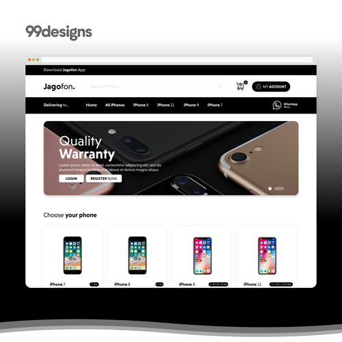 Marketplace website with the title 'Jagofon'