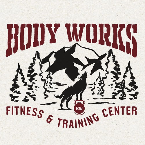 Gym t-shirt with the title 'BODY WORKS'