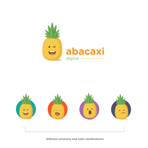 Pineapple logo with the title 'Pineapple mascot'