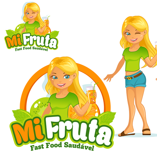 Brazil logo with the title 'Create a logo for a healthy fast food called "Mi Fruta" | MascotNeeded'