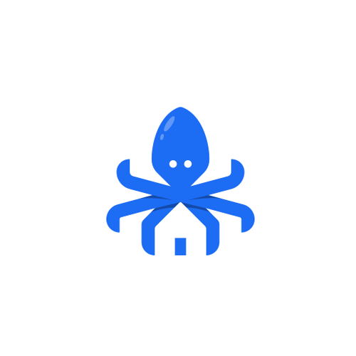 Kraken design with the title 'Real Smart Homes logo'