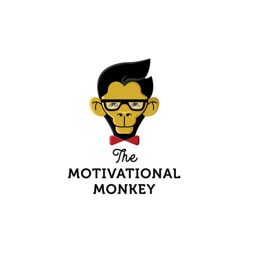 Gentleman logo with the title 'Logo concept for The Motivational Monkey'