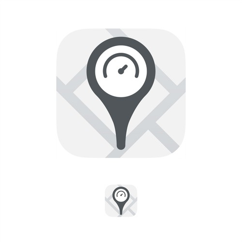 Grayscale design with the title 'Icon for fuel providing app'