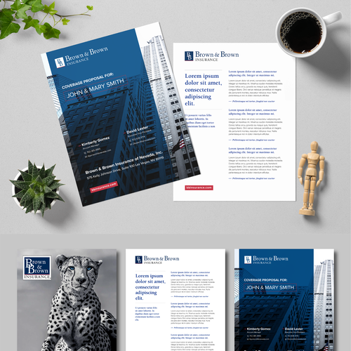 White paper design with the title 'Personal insurance proposal'