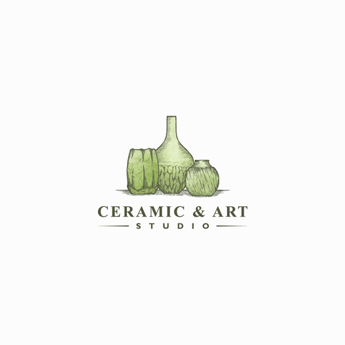 Ceramic design with the title 'Ceramic & Art Studio'