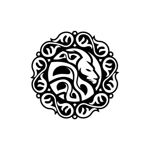 Decorative design with the title 'lion 888 T-shirt Design'