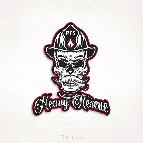 cool firefighter logo