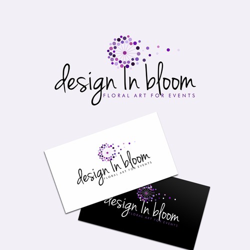 Flower logo with the title 'Elegant logo design'