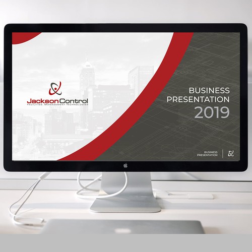 Deck design with the title 'PPT Deck for tech brand.'