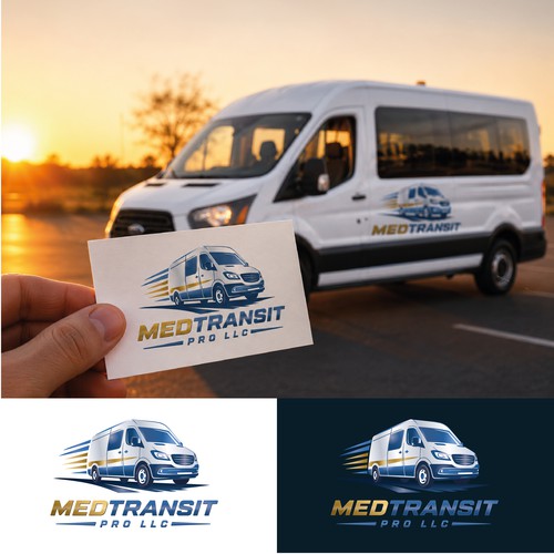 Vehicle design with the title 'Medical transport fleet logo'