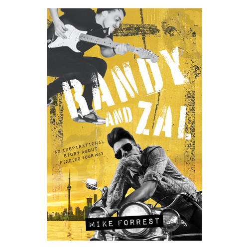 Grunge book cover with the title 'Grunge style YA book cover'