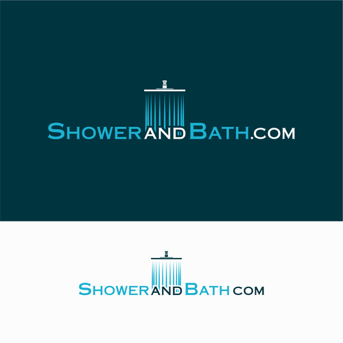 Bathtub logo with the title 'SHOWER AND BATH LOGO'