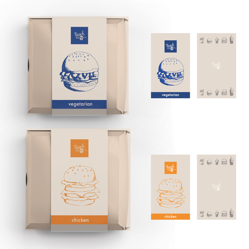 Handmade packaging with the title 'Delivery Food'