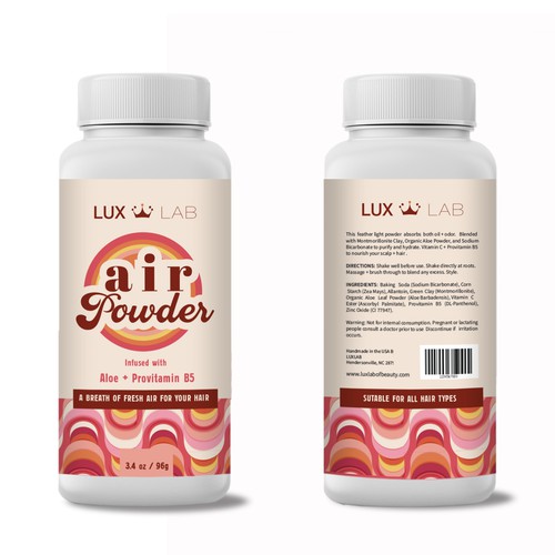 Beauty label with the title 'product package'