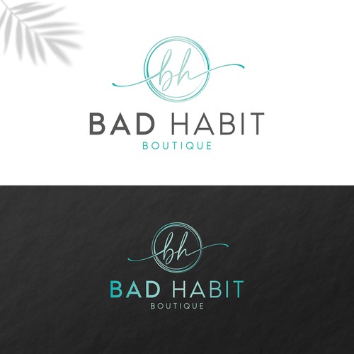 Mint green logo with the title 'BAD HABIT BOUTIQUE'