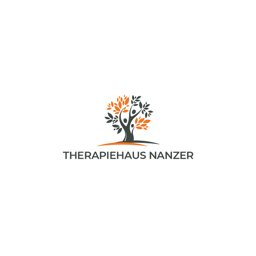 Human figure design with the title 'Therapiehaus Nanzer'