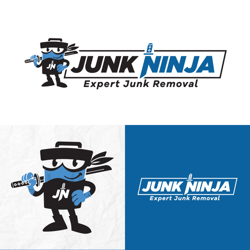 Junk removal logo with the title 'Junk Ninja'