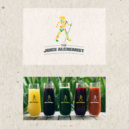 Juice bar design with the title 'Juice Alchemist'