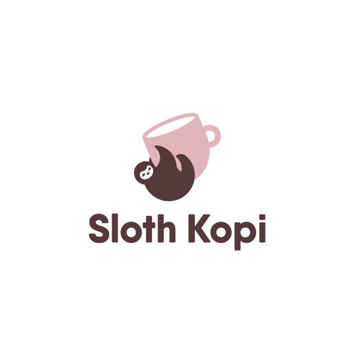 Sloth logo with the title 'Logo design for Sloth Kopi'