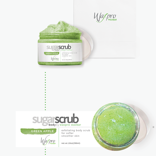 Fresh label with the title 'sugar scrub label design'