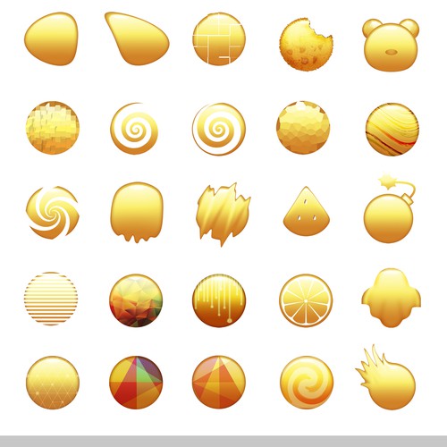 Emoji artwork with the title 'Emoji design in various different styles.'