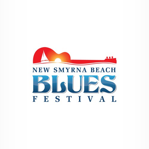 Blues design with the title 'Blues Festival logo'