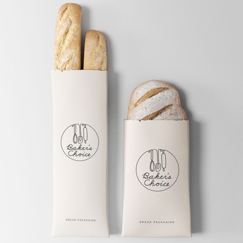 Rolling pin design with the title 'Design a new food brand logo for Bakeries'
