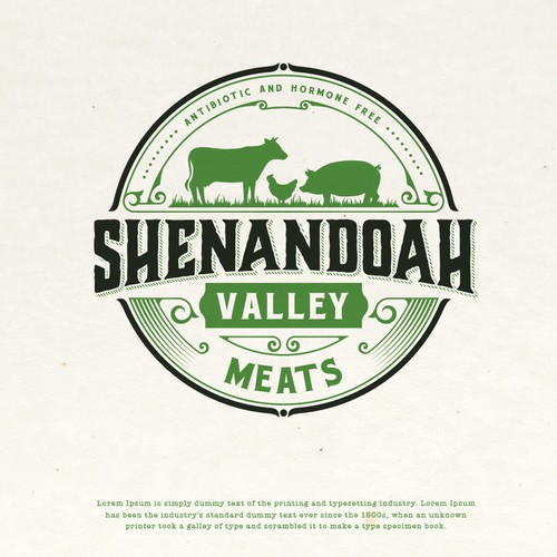 Ranch design with the title 'SHENANDOAH LOGO PROPOSAL'