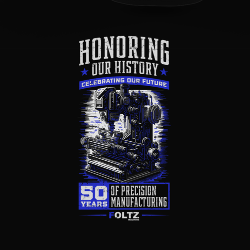 Industrial t-shirt with the title 'Manufacturing Company T-Shirt'