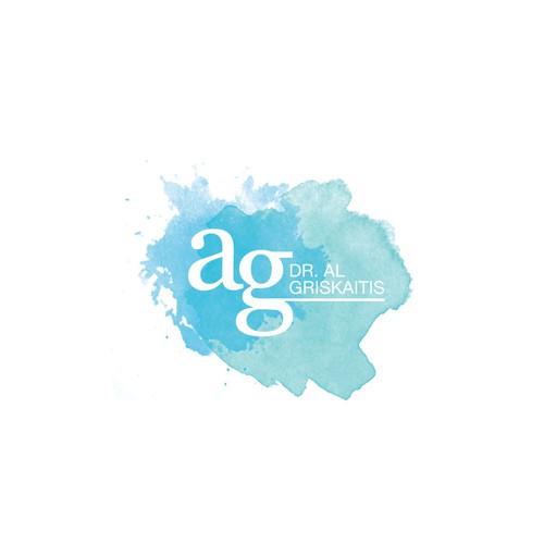 Watercolor brand with the title 'Logo concept of a psychiatrist. '