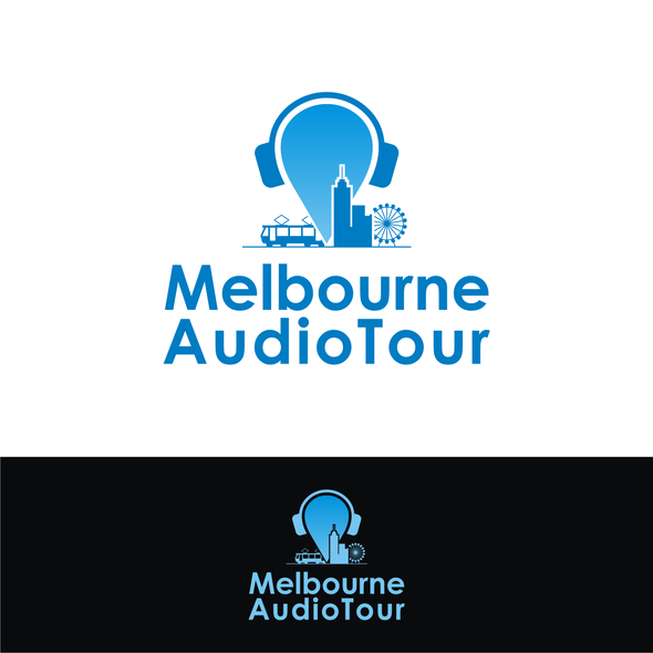 Melbourne logo with the title 'Melbourne Audio Tour'