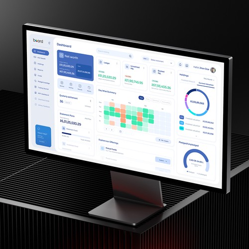 Data website with the title 'Brokers Dashboard Design'