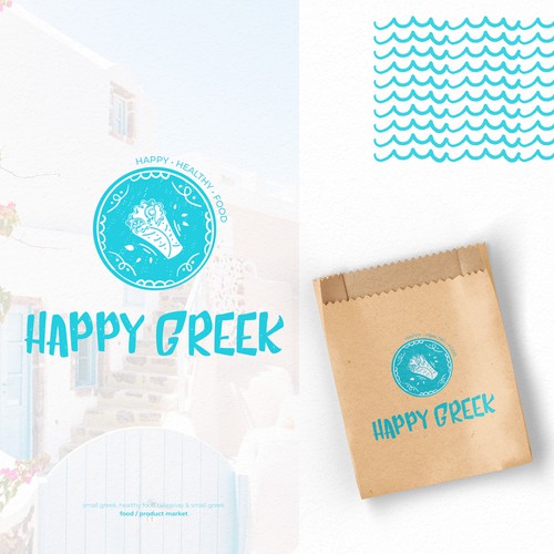 Takeaway design with the title 'Logo concept for greek Takeaway'