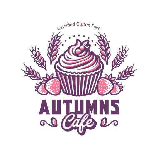 Autumn design with the title 'Autumns Cafe'